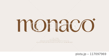 Elegant luxury alphabet font logo. Typography modern classic lettering serif italic fonts decorative wedding vintage retro logos. vector illustration 117097969