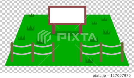 Illustration of vacant private land that is off-limits 117097970