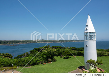 神奈川県城ヶ島 安房埼灯台の風景 神奈川県城ヶ島 安房埼灯台の風景 117098119