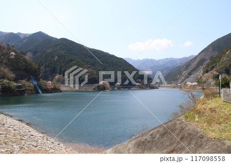 埼玉県飯能市の有間ダムと名栗湖の風景 117098558