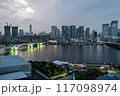 豊洲から見た高層ビル群 117098974