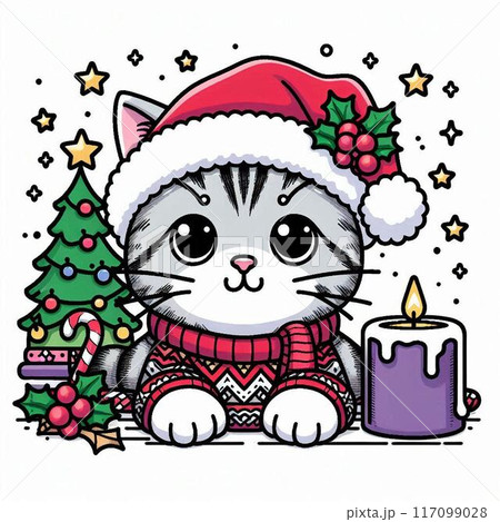 Merry cute christmas 117099028