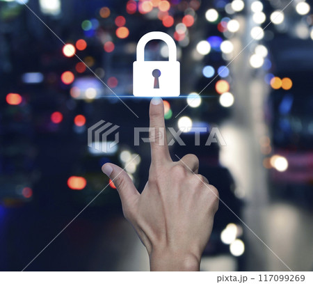 Technology internet security and safety online concept 117099269