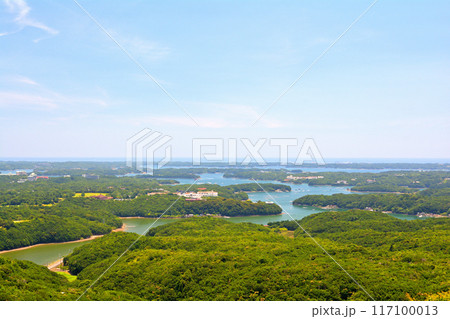 三重・伊勢志摩　横山展望台からの風景 117100013