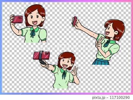 Woman taking a selfie 2 Woman taking a selfie 2 117100290