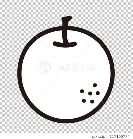 簡單可愛的梨形圖標 117100774