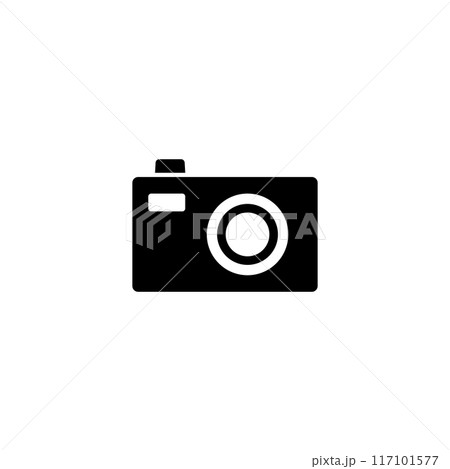 Black camera icon for photography and design Black camera icon for photography and design 117101577