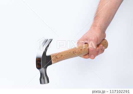 Hitting hammer hand move Hitting hammer hand move 117102291