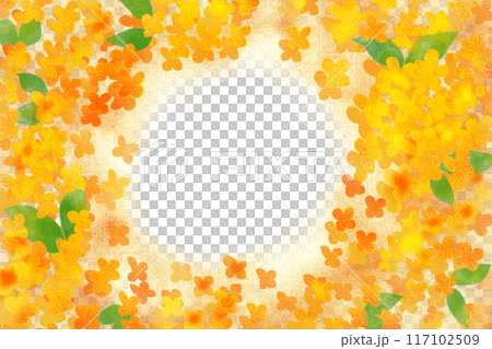 金木犀（キンモクセイ）の花のカード1 117102509