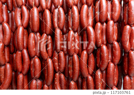Traditional Turkish Sausage made from meat and spices. 117103761