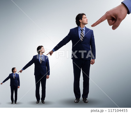 Businessmen blaming each other for failures 117104455