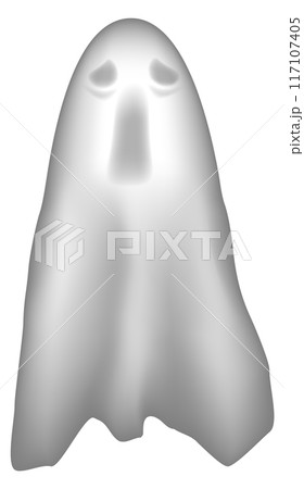 Screaming face shadow spirit. Transparent horror mist 117107405