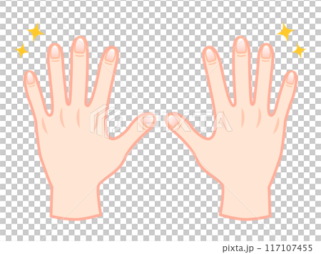 Illustration material of clean and beautiful hands and nails Illustration material of clean and beautiful hands and nails 117107455