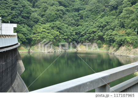 水位が下がっている鳳凰湖 天ヶ瀬ダム 水位が下がっている鳳凰湖 天ヶ瀬ダム 117107965