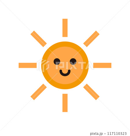 かわいい太陽のアイコン1 かわいい太陽のアイコン1 117110323