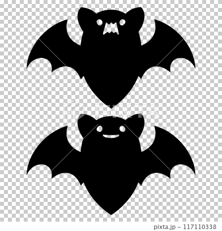 かわいいコウモリのベクターイラストセット かわいいコウモリのベクターイラストセット 117110338