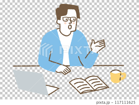 Boss talking to subordinates at work_color Boss talking to subordinates at work_color 117111625