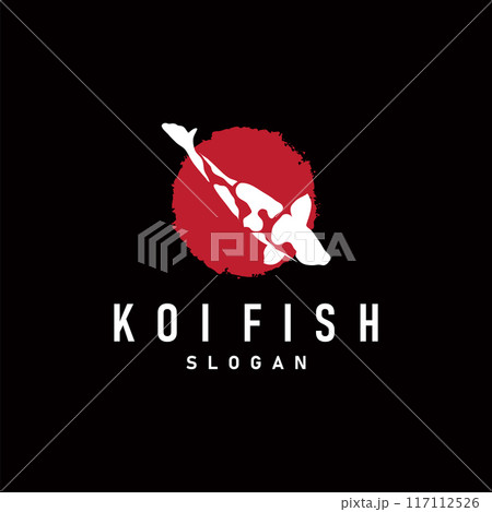 Koi Fish Logo Simple Design Vector Illustration 117112526