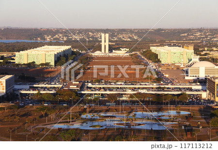 ブラジリアの市街風景 ブラジル ブラジリアの市街風景 ブラジル 117113212