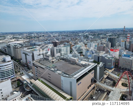 都市の空撮風景 117114095