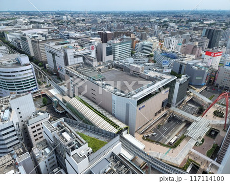 都市の空撮風景 117114100