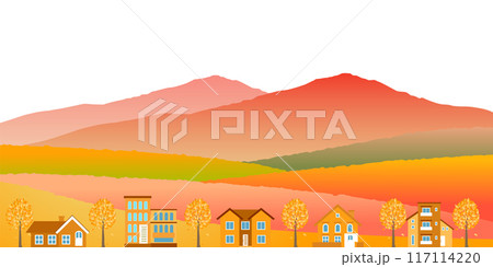 紅葉　葉　秋　背景	 117114220