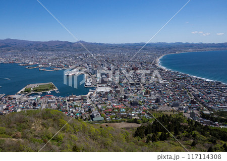 City of Hakodate as seen from Mt Hakodate Japan whilst on a Japanese cruise in 2024 117114308