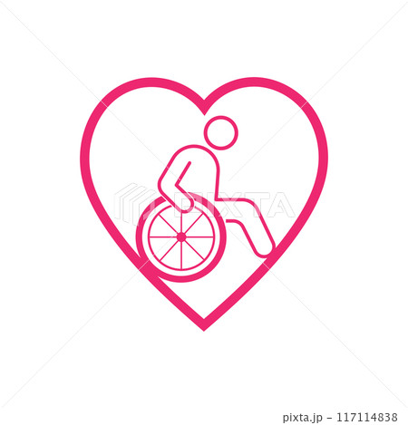 Disability icon flat design 117114838