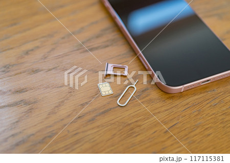 スマホのsim交換 117115381