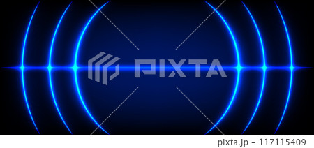Digital illustration of a glowing on a dark blue background 117115409