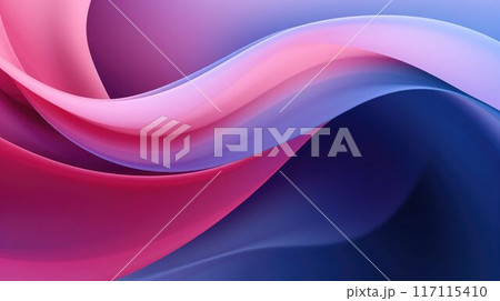 Abstract colorful wavy pattern flowing in vibrant orange and blue hues. AIG35. 117115410