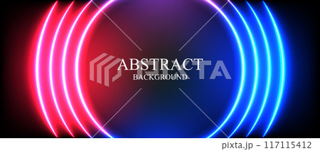 A Circle glow digital background with lights and lines in shades of blue and pink 117115412