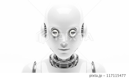 Android head close up with humanoid features....のイラスト素材 [117115477] - PIXTA