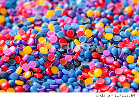 Plastic polymer color pigment granules industrial. 117115564