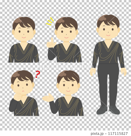 男性フィギュアスケート選手のイラスト 117115827