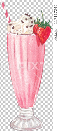 Strawberry dessert with food and drink watercolor png icon 117117249
