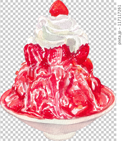 Strawberry dessert with food and drink watercolor png icon Strawberry dessert with food and drink watercolor png icon 117117261