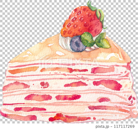 Strawberry dessert with food and drink watercolor png icon Strawberry dessert with food and drink watercolor png icon 117117269