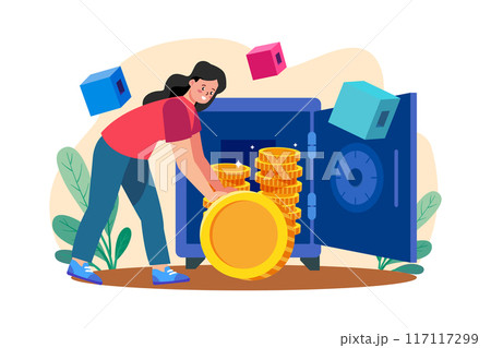 Proof Of Stake (Pos) Illustration concept on white background 117117299