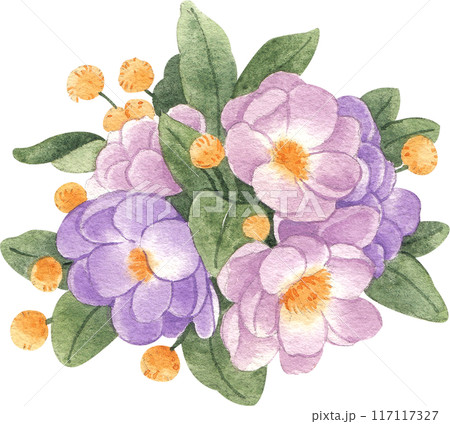 Pink purple wedding watercolor png icon 117117327