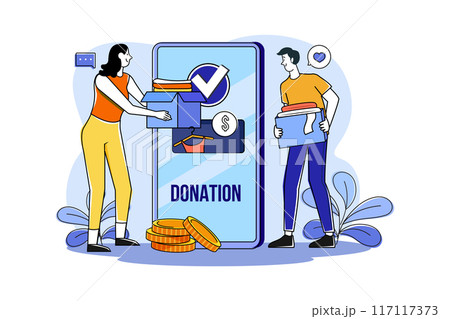 Volunteer group donates for charity via smart phone 117117373