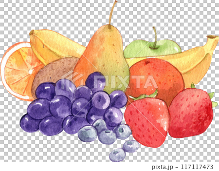 Waffles with fruit fillings.Sweet pastries with cream and fruits.PNG watercolor icon Waffles with fruit fillings.Sweet pastries with cream and fruits.PNG watercolor icon 117117473