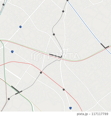 大塚駅の半径1キロ地図_文字なし 117117789