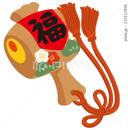 打ち出の小槌のベクターイラスト 打ち出の小槌のベクターイラスト 117117956