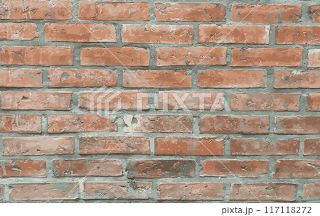 Brick wall texture vector background. closeup brick wall surface Brick wall texture vector background. closeup brick wall surface 117118272