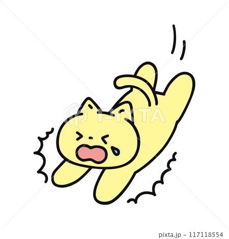 転んでしまった可愛い猫 117118554