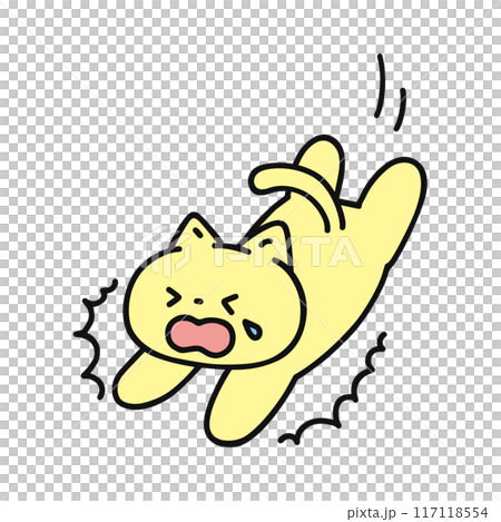 転んでしまった可愛い猫 117118554