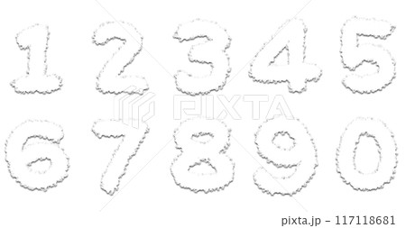 雲の数字セット 117118681