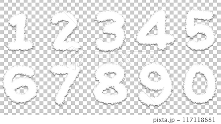 雲の数字セット 117118681