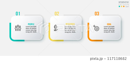 Infographic template business concept with 3 steps. Infographic template business concept with 3 steps. 117118682
